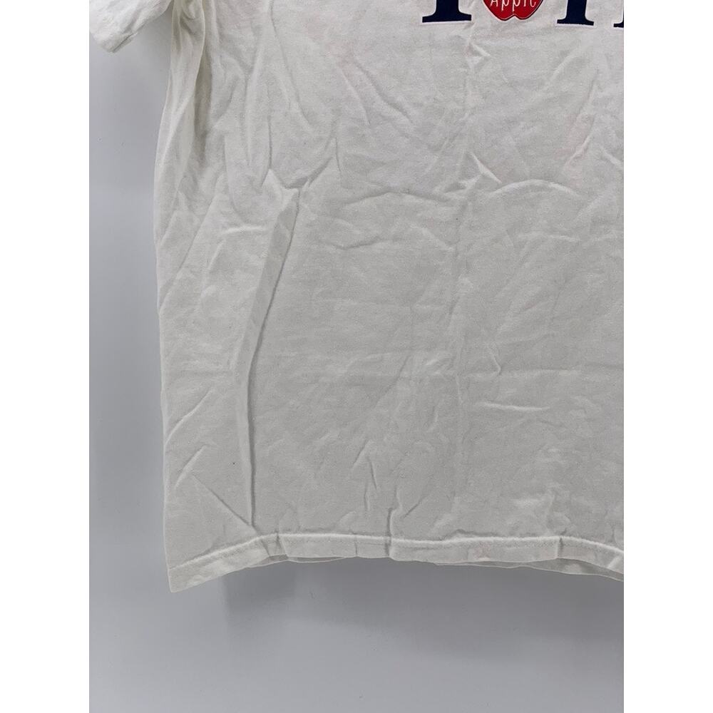 FRUIT OF THE LOOM Men's White New York Logo Crewneck Short Sleeve T-Shirt SZ M - Picture 5 of 10